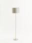 Hamilton Interiors Lighting Forma Chrome Floor Lamp with Cream Shade House of Isabella UK
