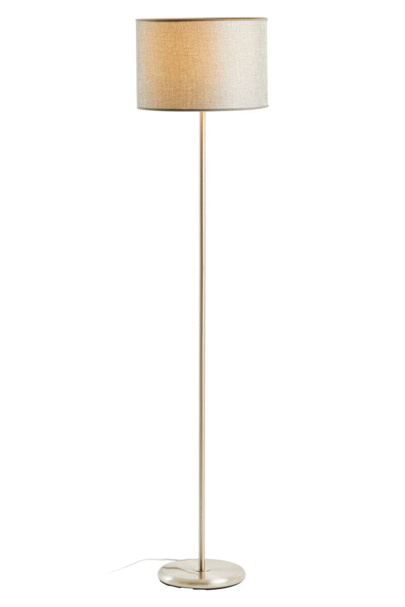 Hamilton Interiors Lighting Forma Chrome Floor Lamp with Cream Shade House of Isabella UK