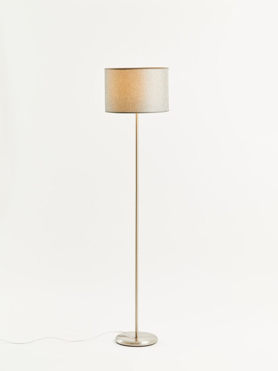 Hamilton Interiors Lighting Forma Chrome Floor Lamp with Cream Shade House of Isabella UK