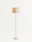 Hamilton Interiors Lighting Forma Chrome Floor Lamp with Cream Shade House of Isabella UK