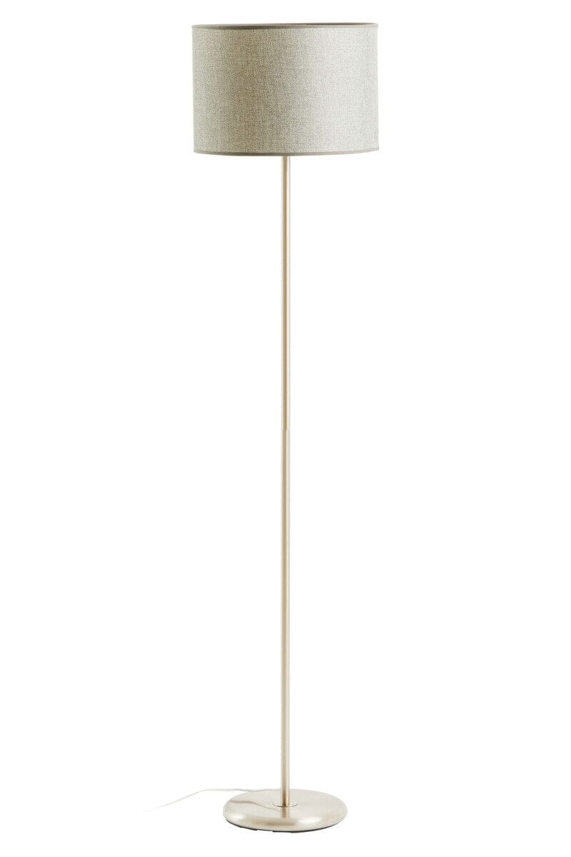Hamilton Interiors Lighting Forma Chrome Floor Lamp with Cream Shade House of Isabella UK