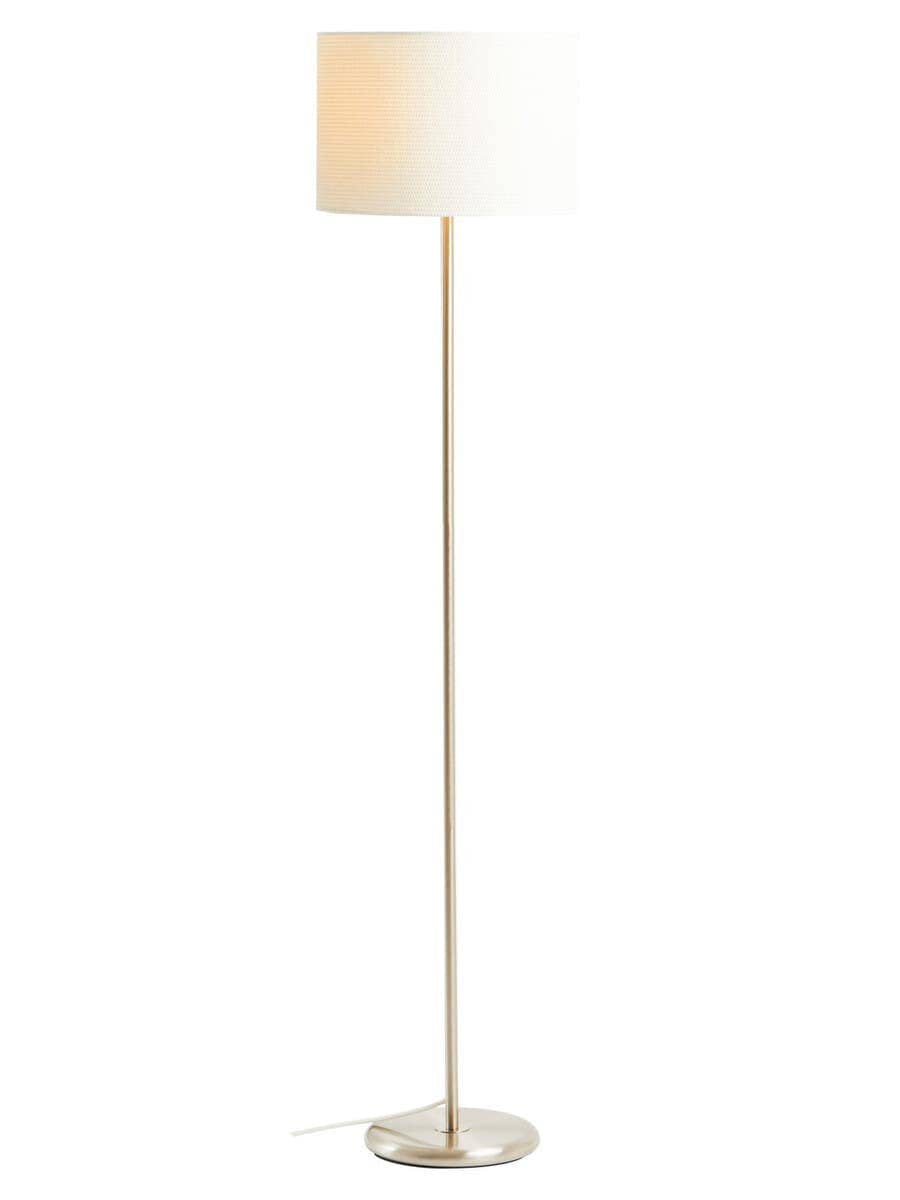 Hamilton Interiors Lighting Forma Cream Waffle Effect Shade Floor Lamp House of Isabella UK