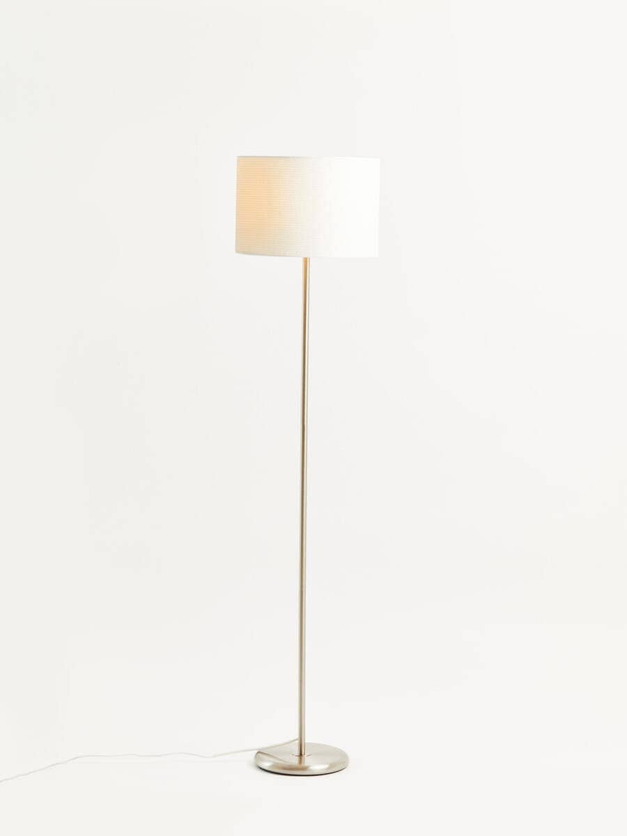 Hamilton Interiors Lighting Forma Cream Waffle Effect Shade Floor Lamp House of Isabella UK