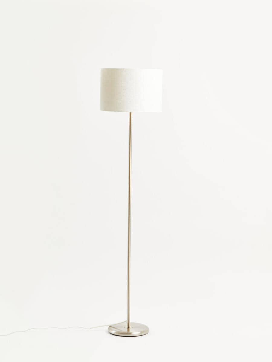 Hamilton Interiors Lighting Forma Cream Waffle Effect Shade Floor Lamp House of Isabella UK