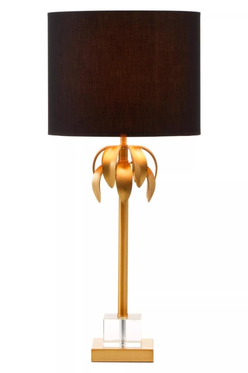 Hamilton Interiors Lighting Herta Gold Finish Palm Tree Design Table Lamp House of Isabella UK