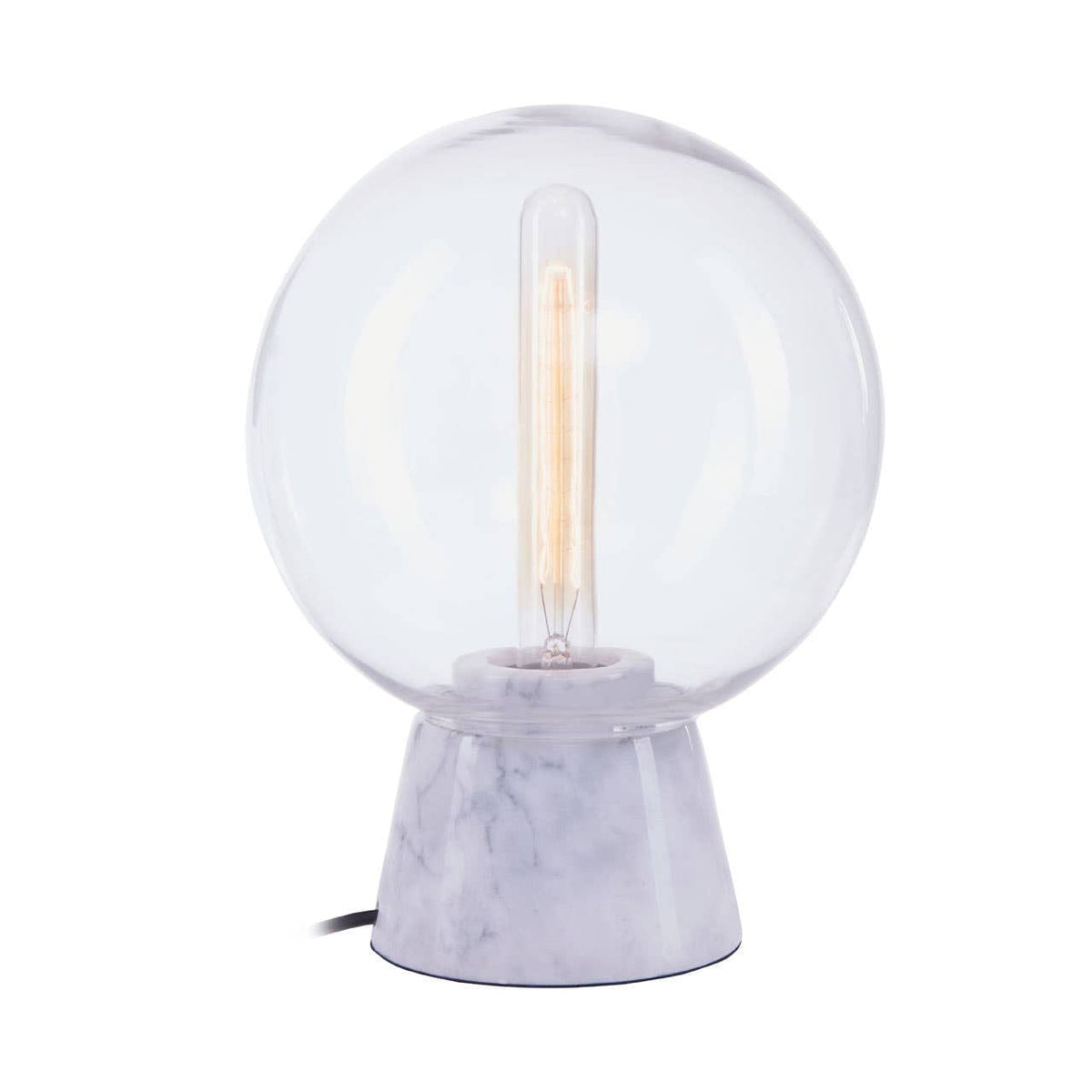 Hamilton Interiors Lighting Lamonte Grey Marble Base EU Plug Globe Lamp House of Isabella UK