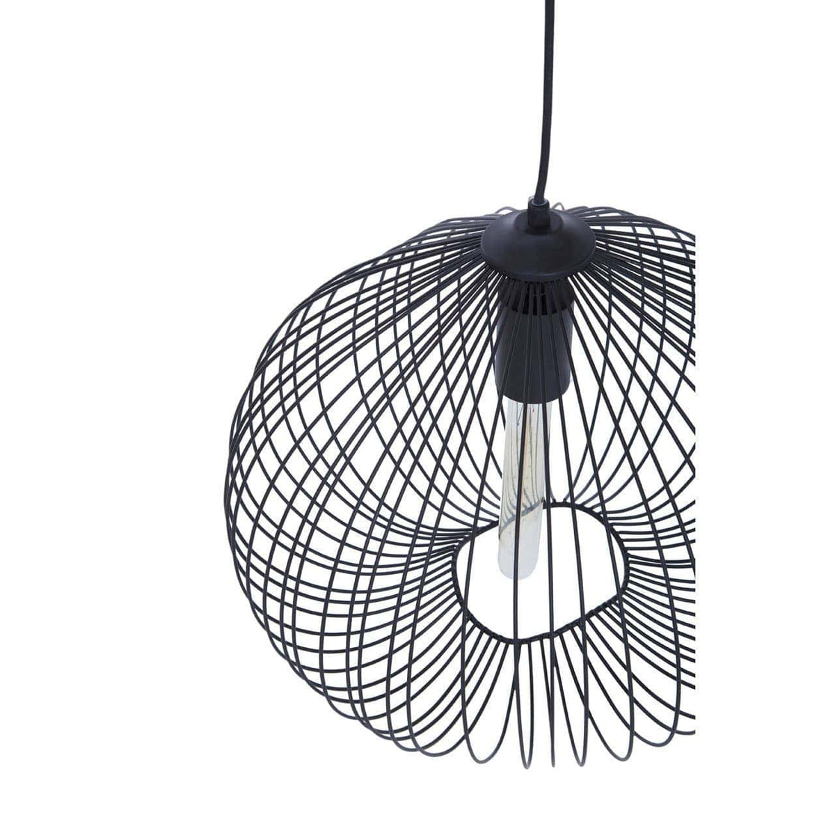 Hamilton Interiors Lighting Lavis Black Finish Pendant Light House of Isabella UK