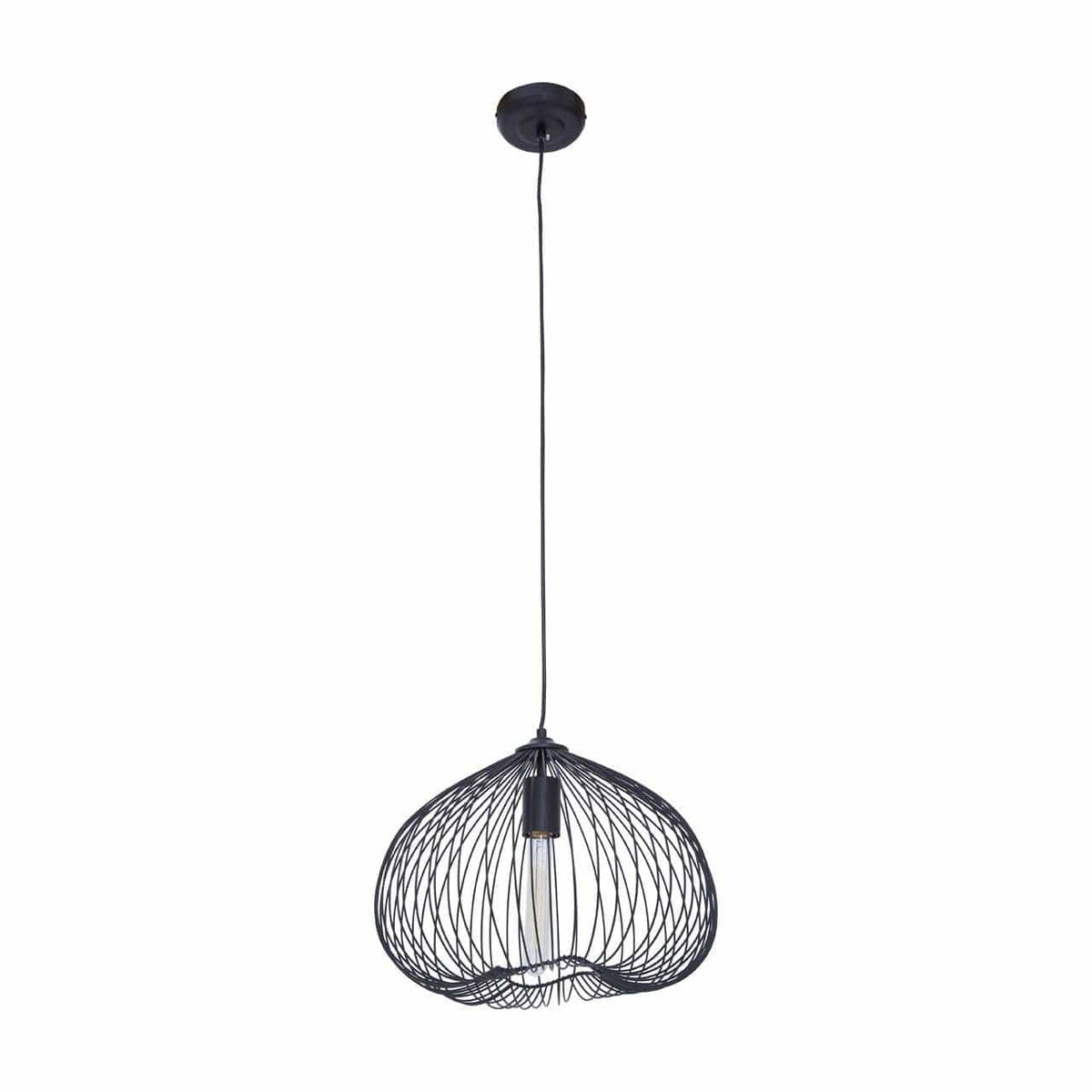 Hamilton Interiors Lighting Lavis Black Finish Pendant Light House of Isabella UK
