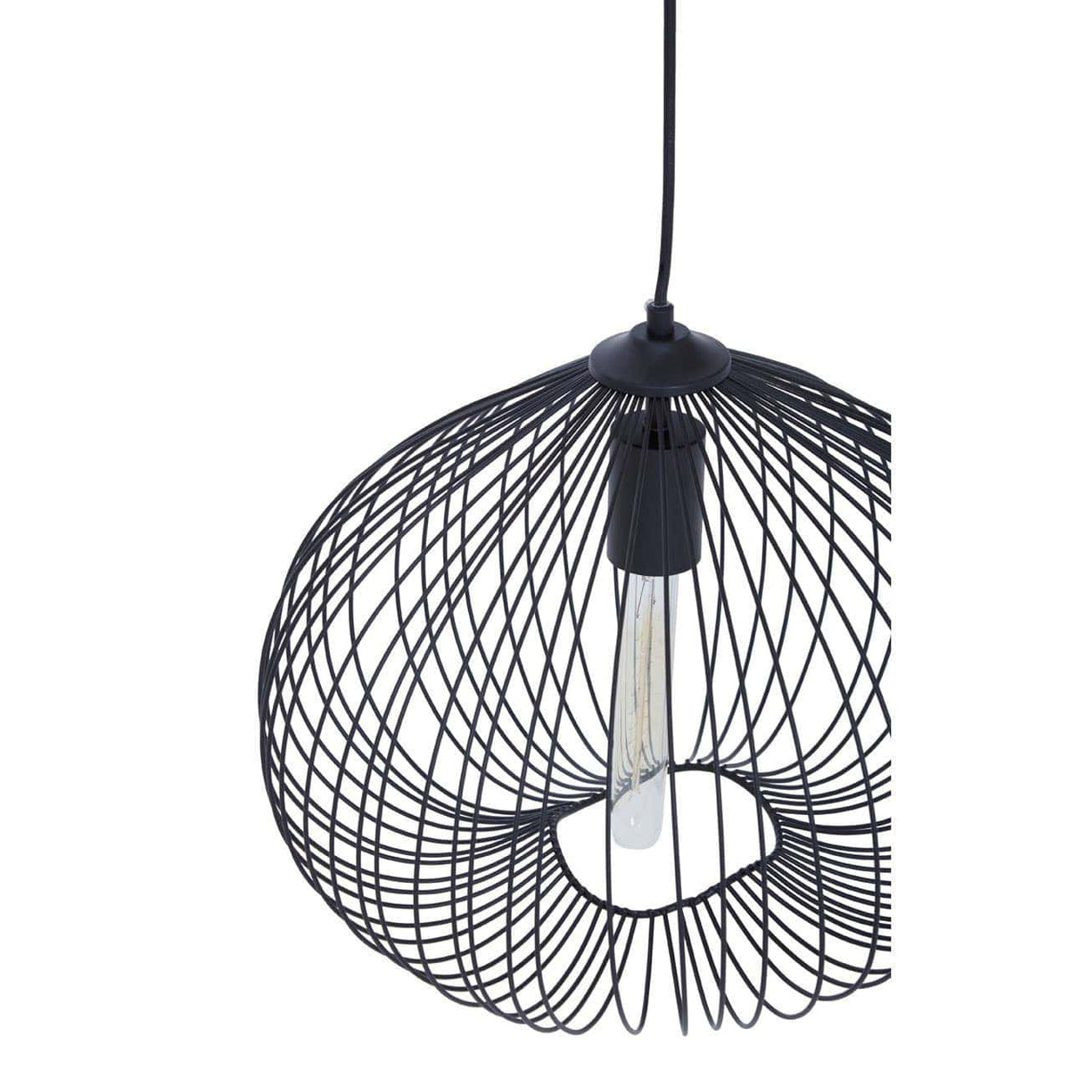 Hamilton Interiors Lighting Lavis Black Finish Pendant Light House of Isabella UK
