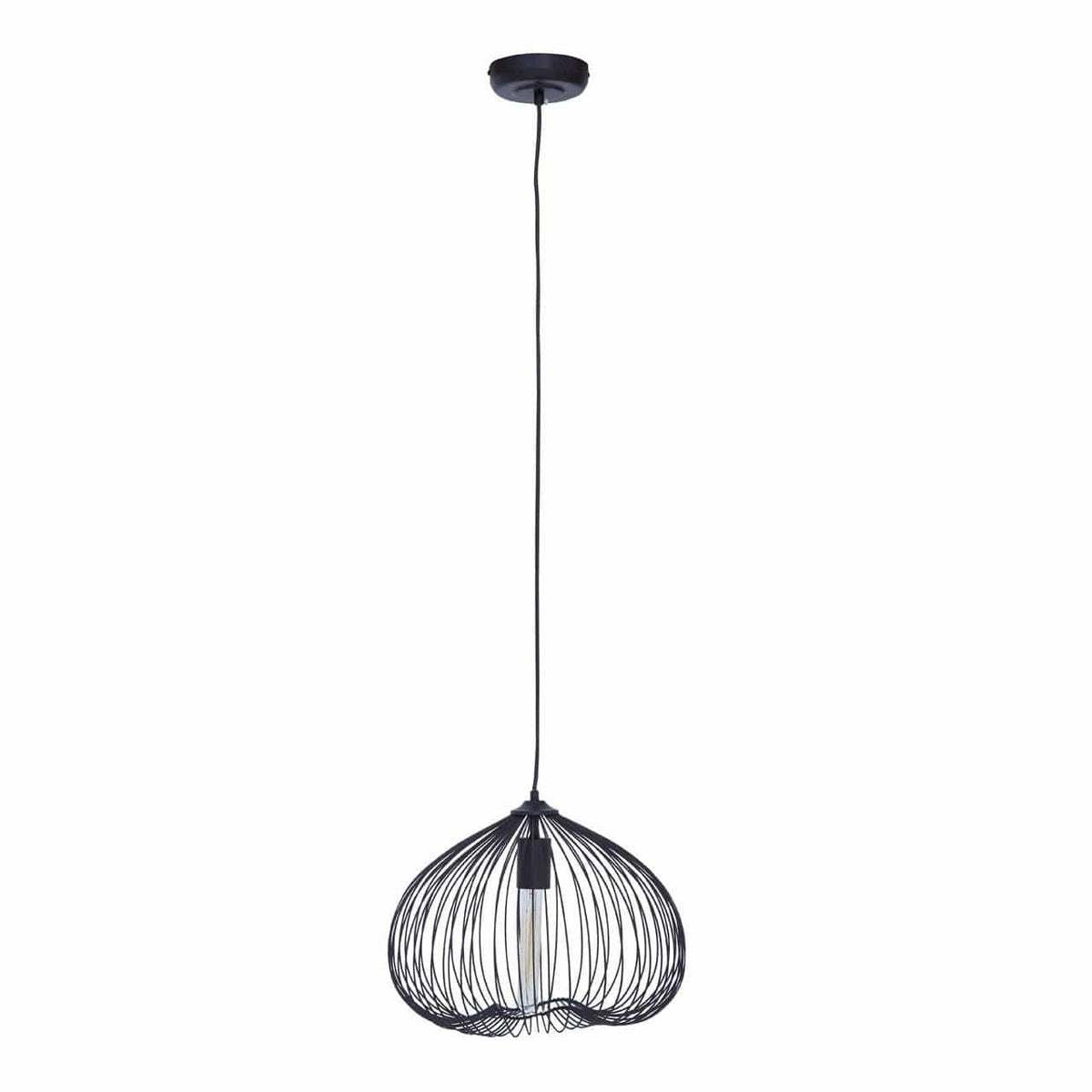 Hamilton Interiors Lighting Lavis Black Finish Pendant Light House of Isabella UK