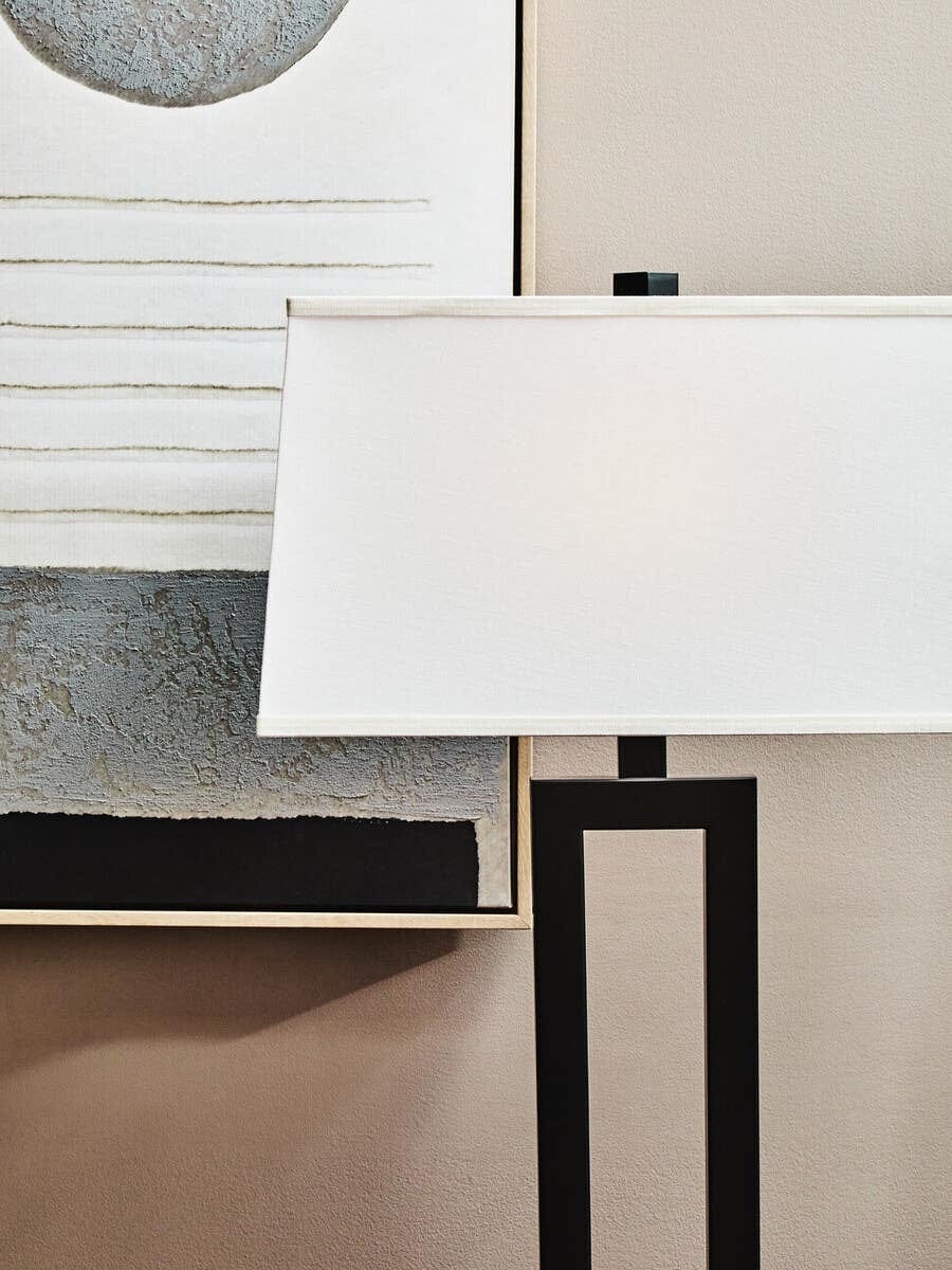 Hamilton Interiors Lighting Leora Black and White Floor Lamp House of Isabella UK