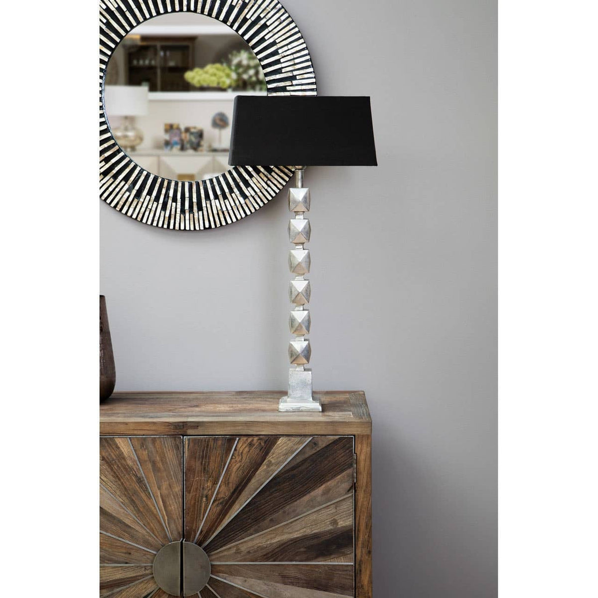 Hamilton Interiors Lighting Macey Faceted Table Lamp House of Isabella UK