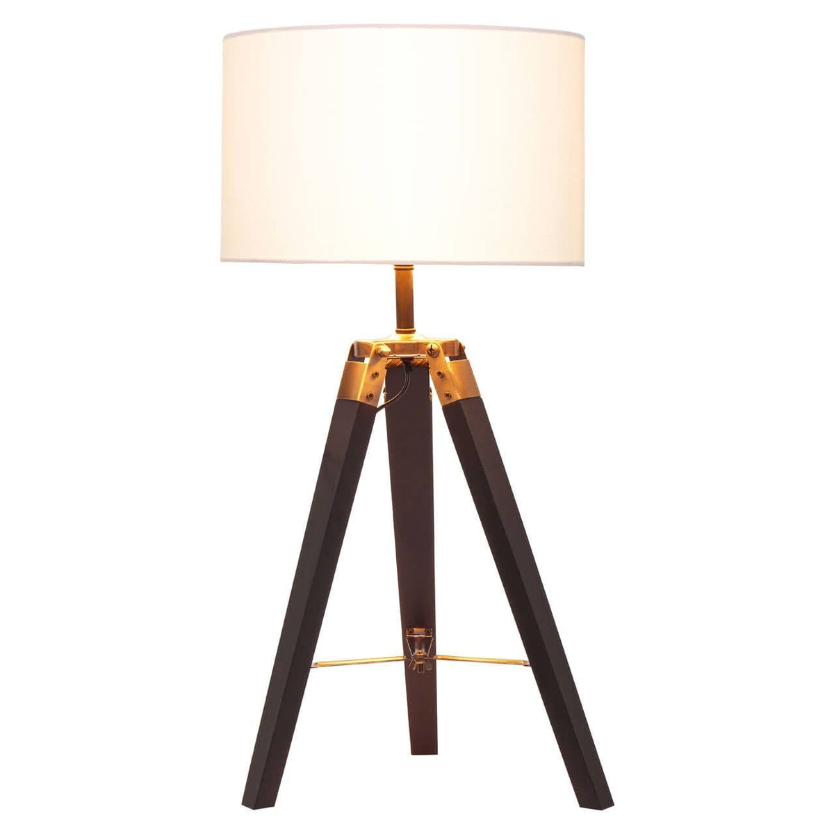 Hamilton Interiors Lighting Malvern Tripod Table Lamp With Black Base House of Isabella UK
