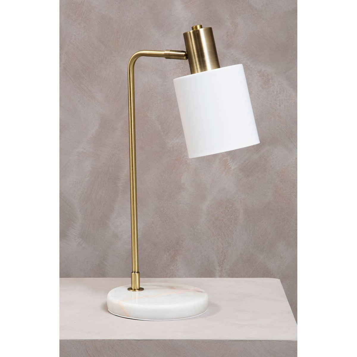 Hamilton Interiors Lighting Newton White Shade Desk Lamp House of Isabella UK