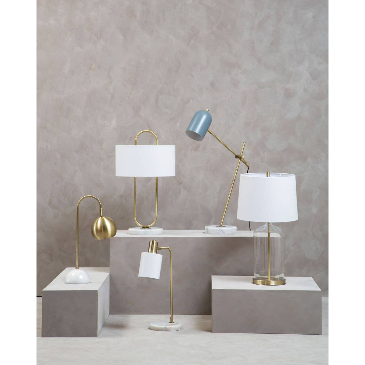 Hamilton Interiors Lighting Newton White Shade Desk Lamp House of Isabella UK