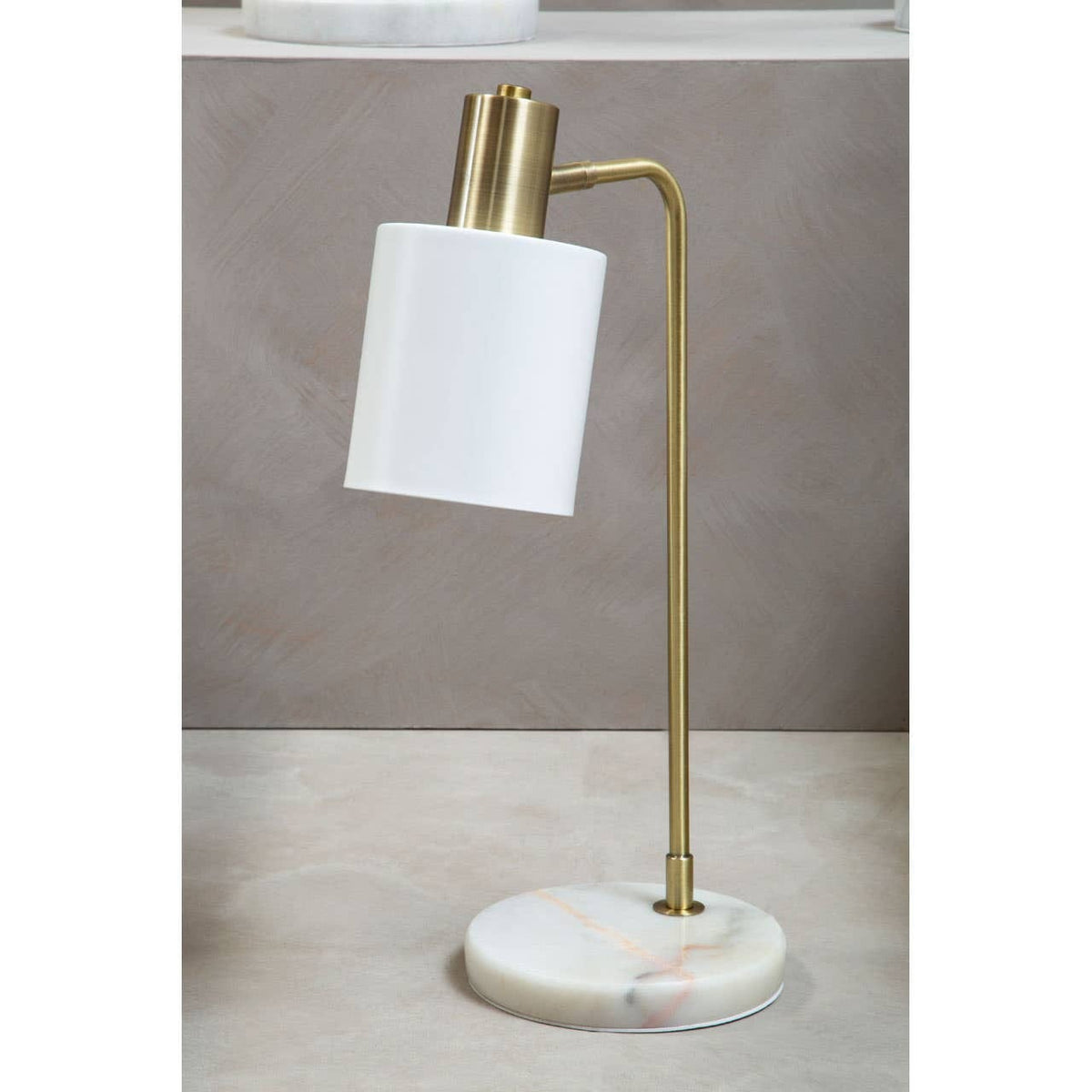 Hamilton Interiors Lighting Newton White Shade Desk Lamp House of Isabella UK