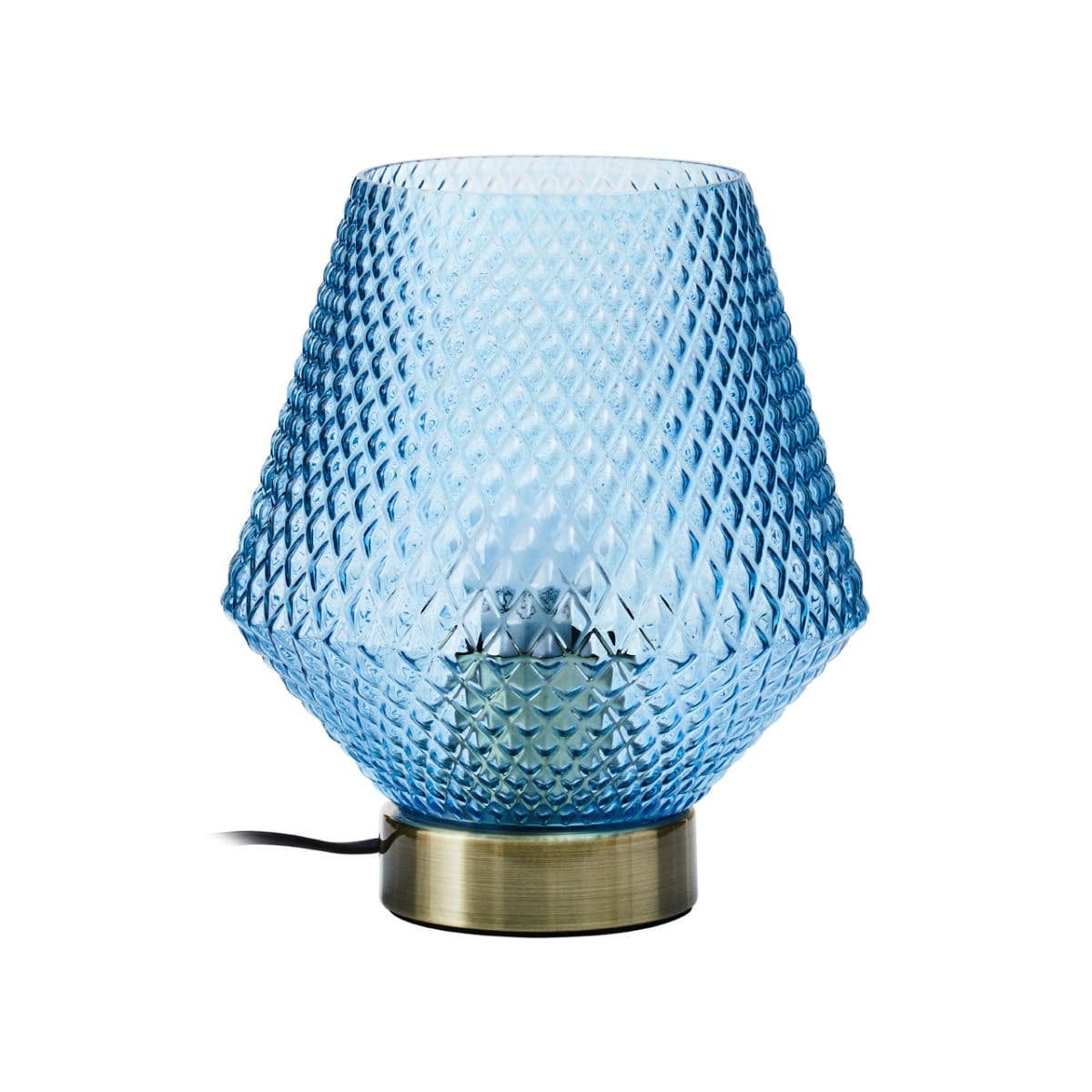 Hamilton Interiors Lighting Noble Blue Glass Table Lamp House of Isabella UK