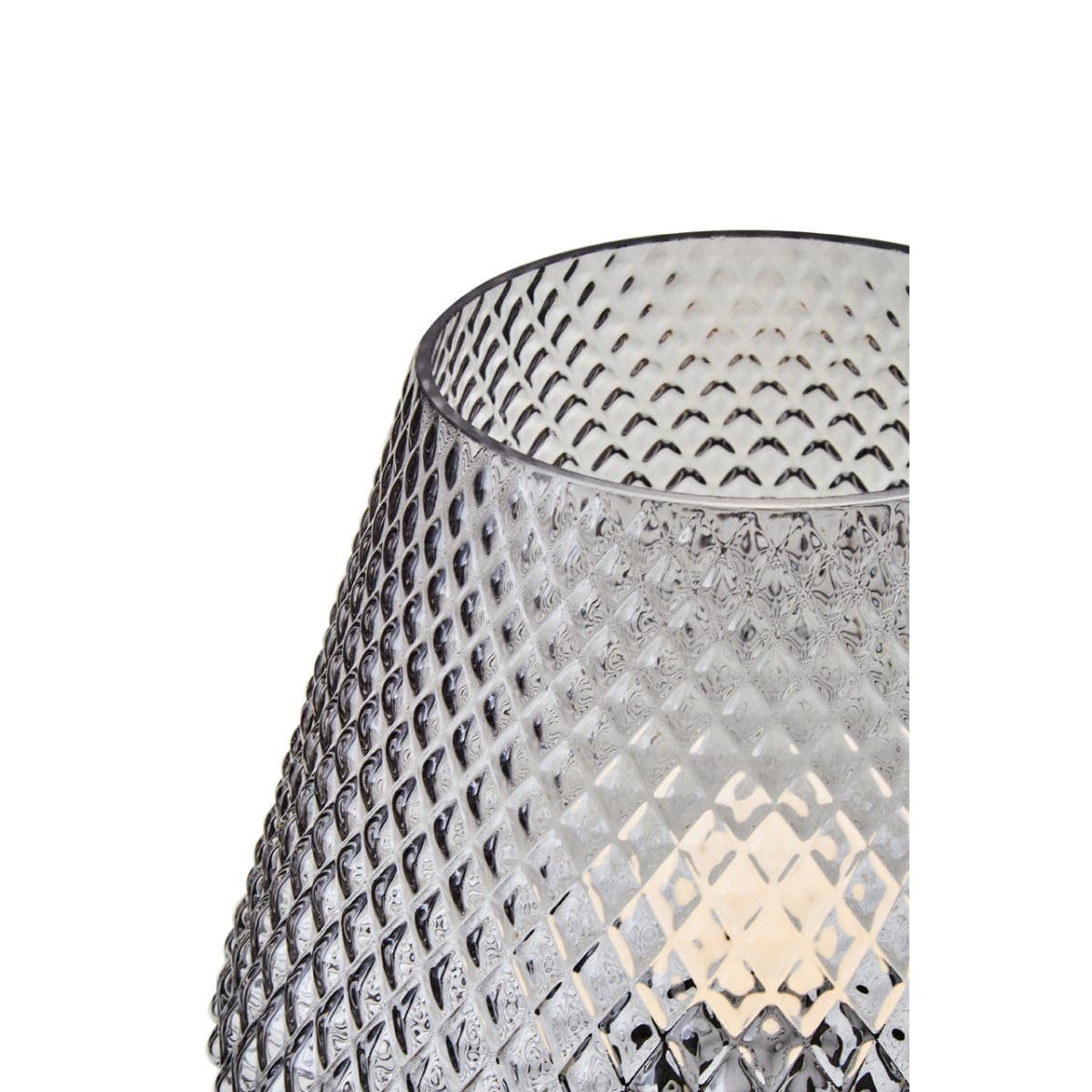 Hamilton Interiors Lighting Noble Grey Smoked Glass Table Lamp House of Isabella UK