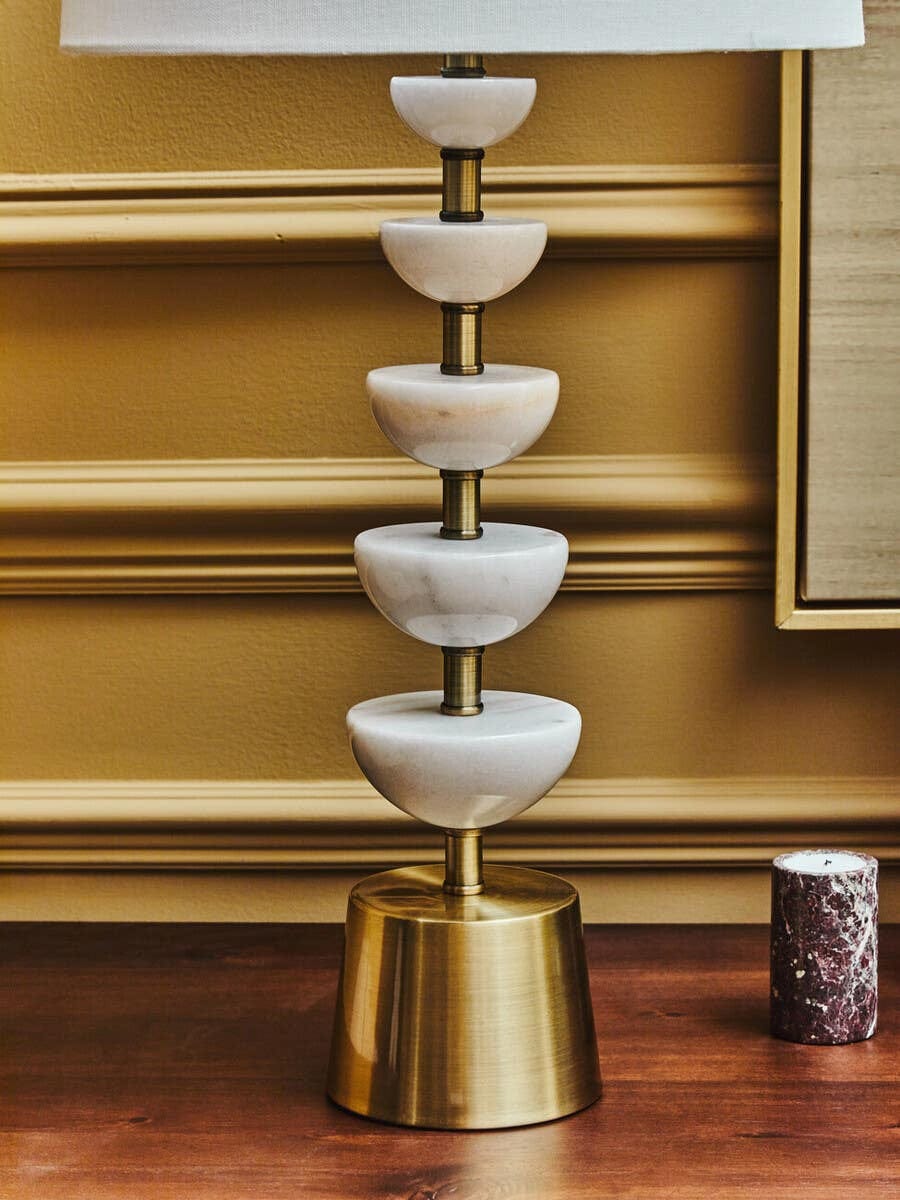 Hamilton Interiors Lighting Ocala White Table Lamp House of Isabella UK