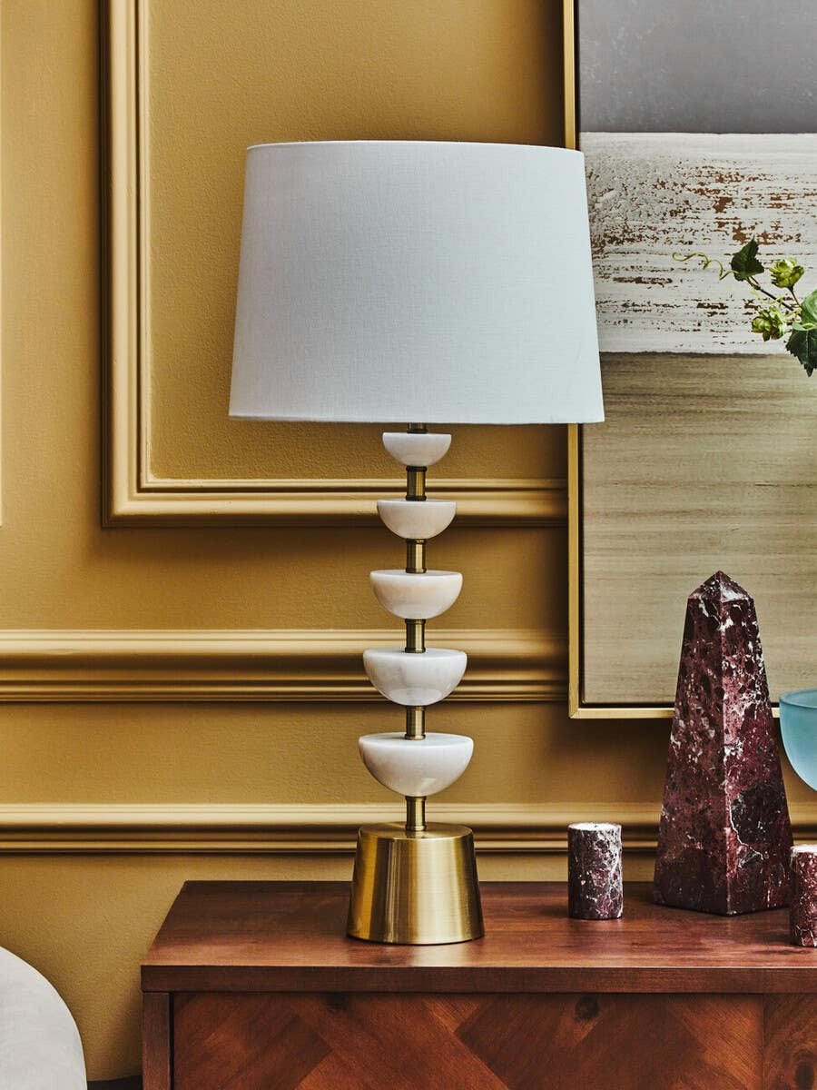 Hamilton Interiors Lighting Ocala White Table Lamp House of Isabella UK