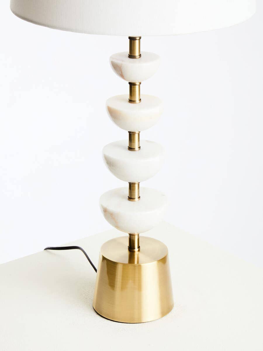Hamilton Interiors Lighting Ocala White Table Lamp House of Isabella UK