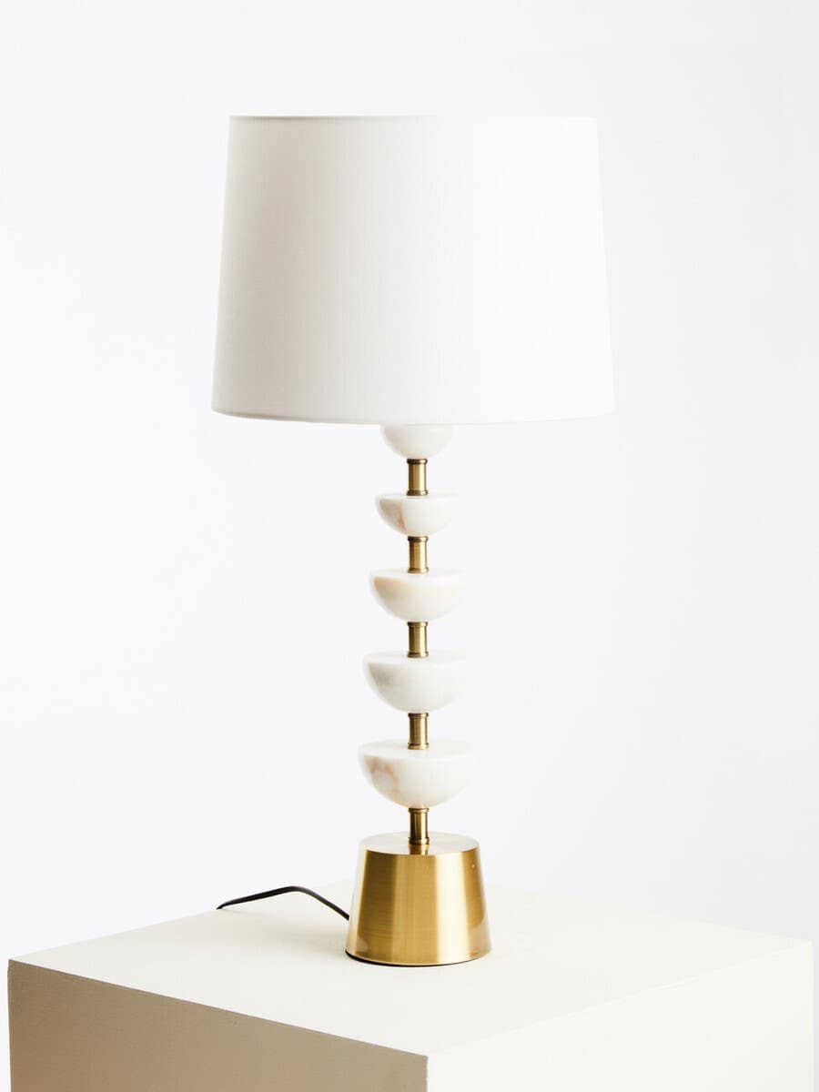 Hamilton Interiors Lighting Ocala White Table Lamp House of Isabella UK