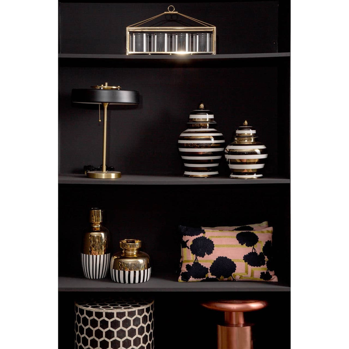 Hamilton Interiors Lighting Rogano Black and Gold Table Lamp House of Isabella UK