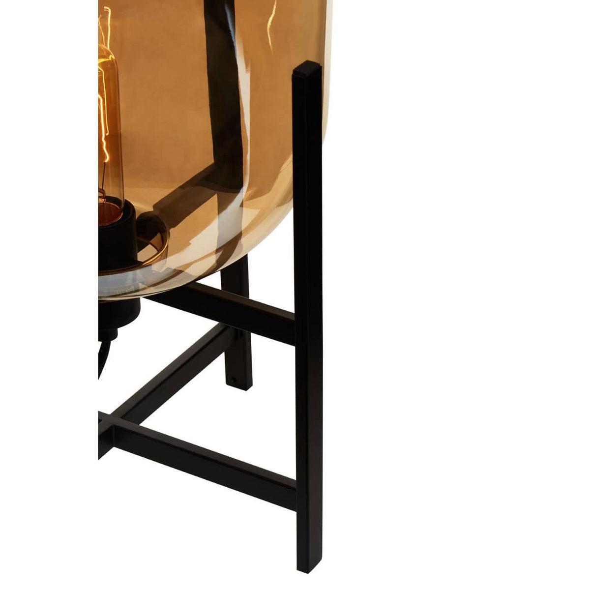 Hamilton Interiors Lighting Trieste Matte Black and Glass Table Lamp House of Isabella UK