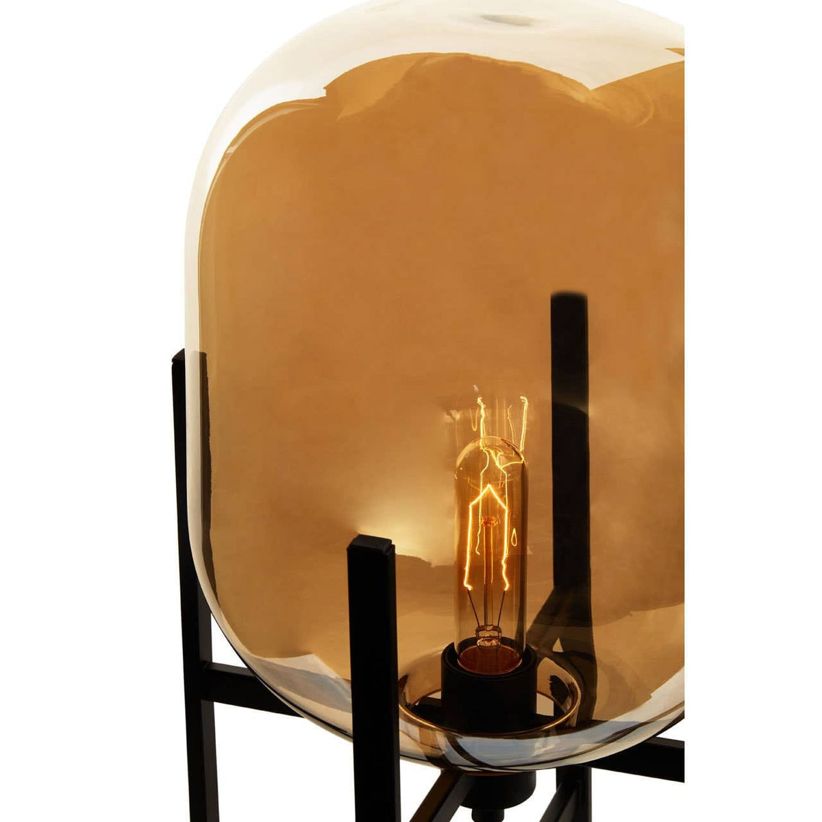 Hamilton Interiors Lighting Trieste Matte Black and Glass Table Lamp House of Isabella UK