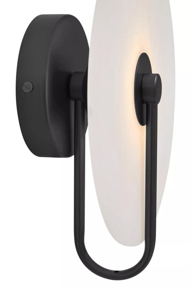 Hamilton Interiors Lighting Waldorf White Marble Wall Light with Black Accent House of Isabella UK