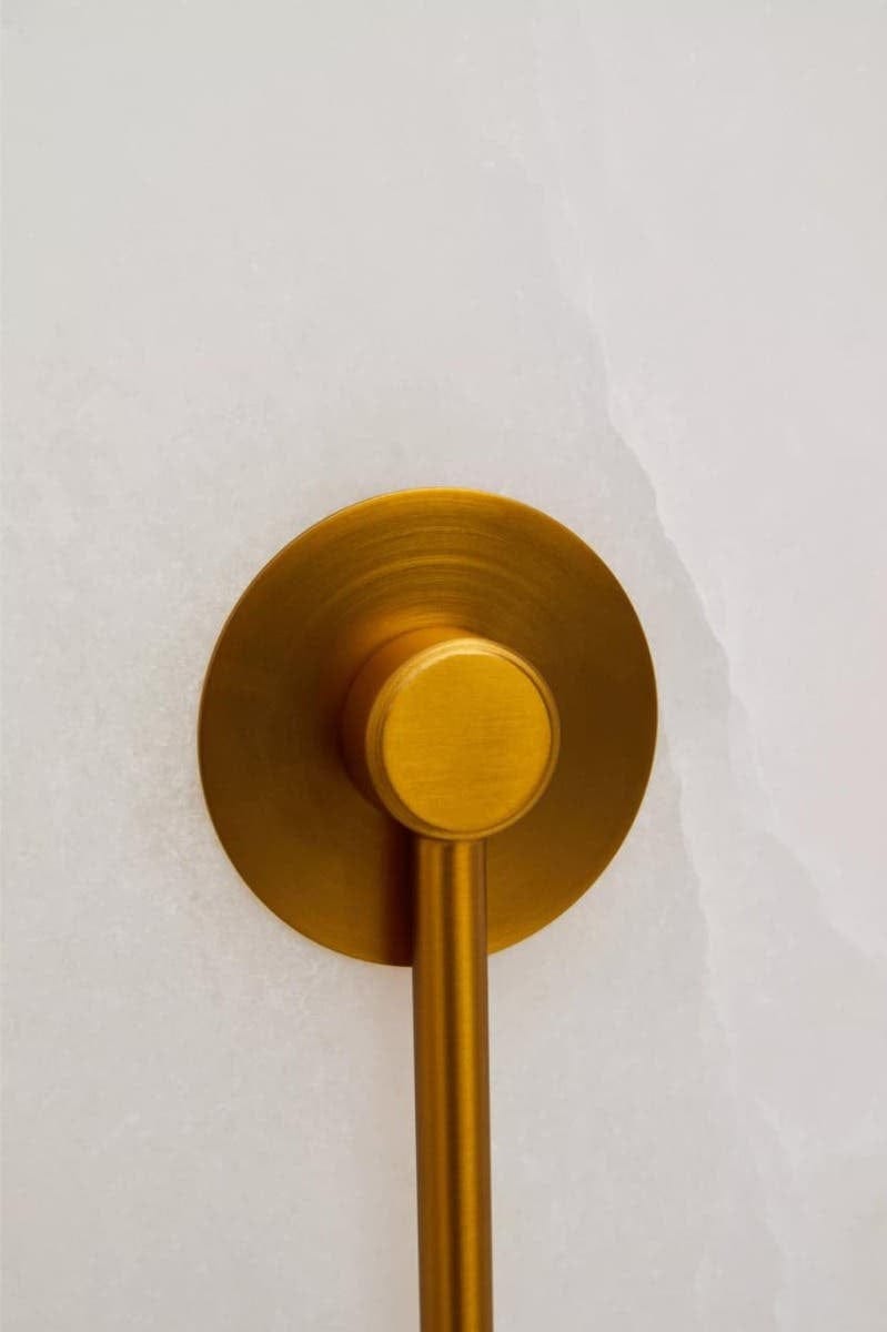 Hamilton Interiors Lighting Waldorf White Marble Wall Light with Gold Accent House of Isabella UK