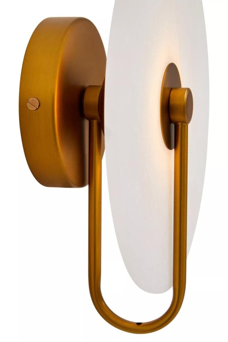 Hamilton Interiors Lighting Waldorf White Marble Wall Light with Gold Accent House of Isabella UK