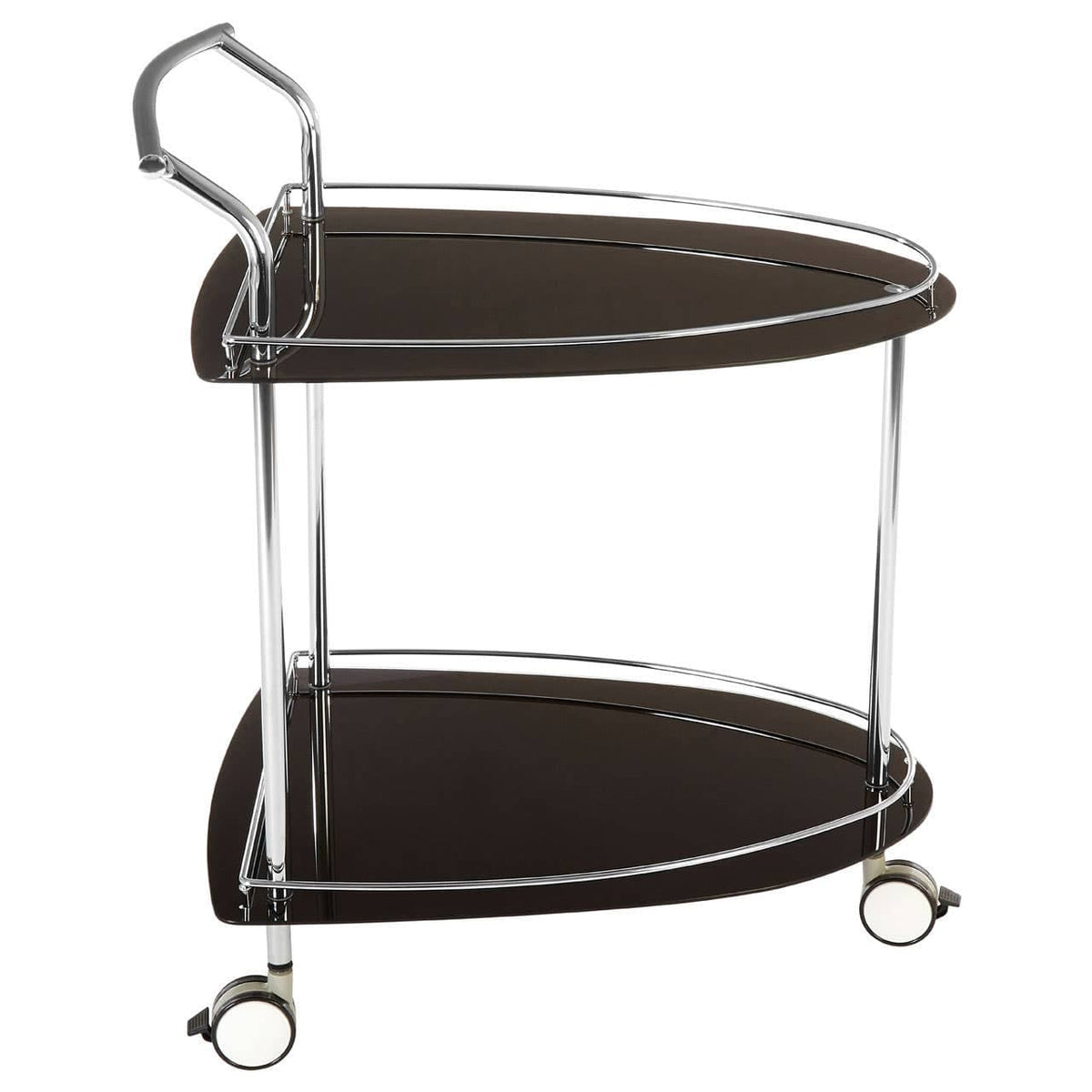 Hamilton Interiors Living Adam Black Tempered Glass Serving Trolley House of Isabella UK