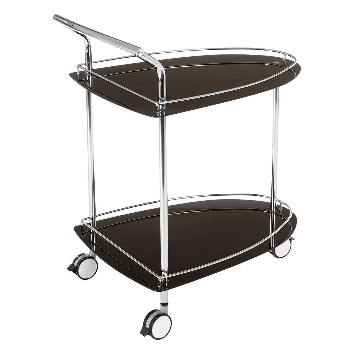 Hamilton Interiors Living Adam Black Tempered Glass Serving Trolley House of Isabella UK
