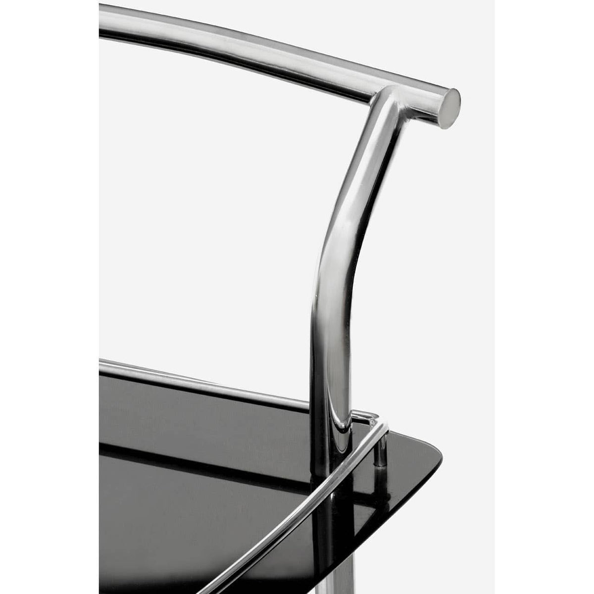 Hamilton Interiors Living Adam Black Tempered Glass Serving Trolley House of Isabella UK