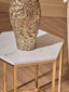 Hamilton Interiors Living Akola Gold Textured Small Metal Vase House of Isabella UK