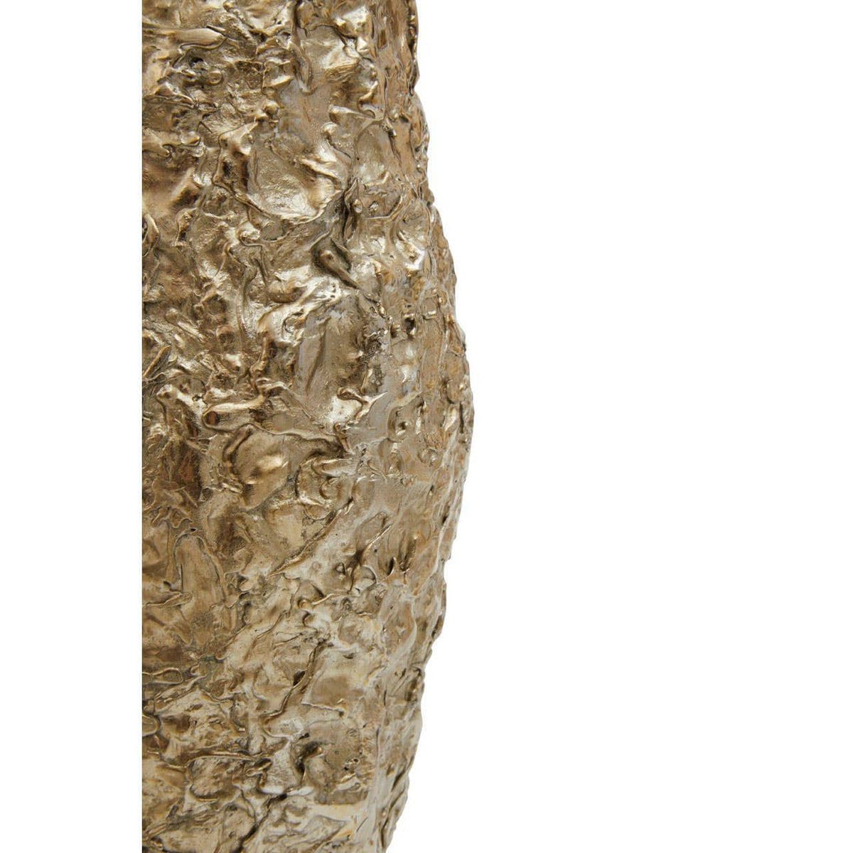 Hamilton Interiors Living Akola Gold Textured Small Metal Vase House of Isabella UK