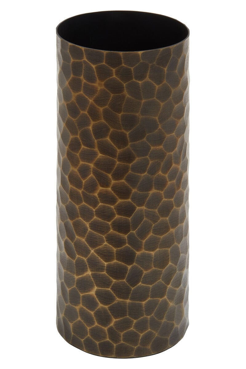 Hamilton Interiors Living Akola Large Antique Gold Metal Vase House of Isabella UK