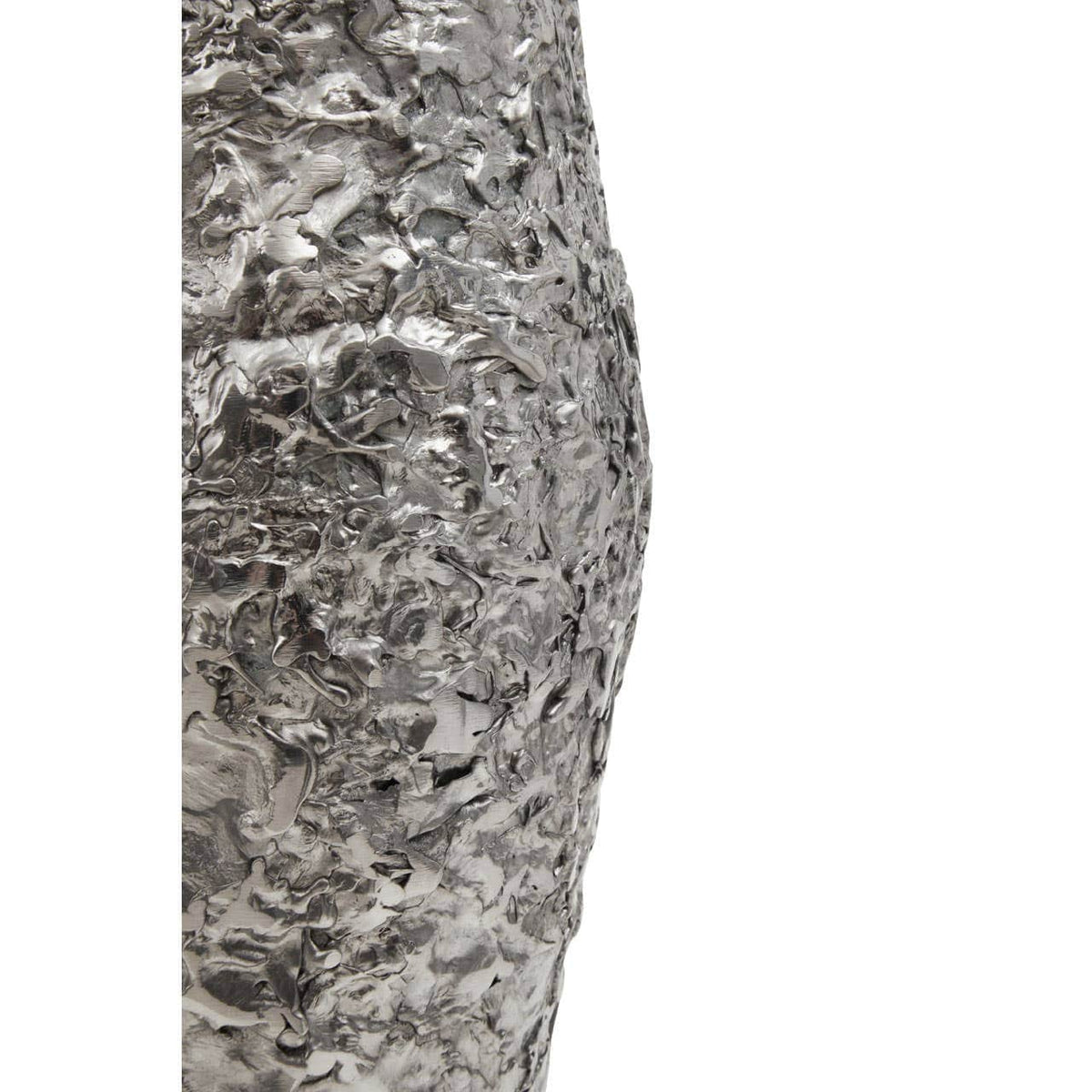Hamilton Interiors Living Akola Small Silver Textured Metal Vase House of Isabella UK