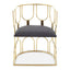 Hamilton Interiors Living Azalea Black Dining Chair with Gold Frame House of Isabella UK