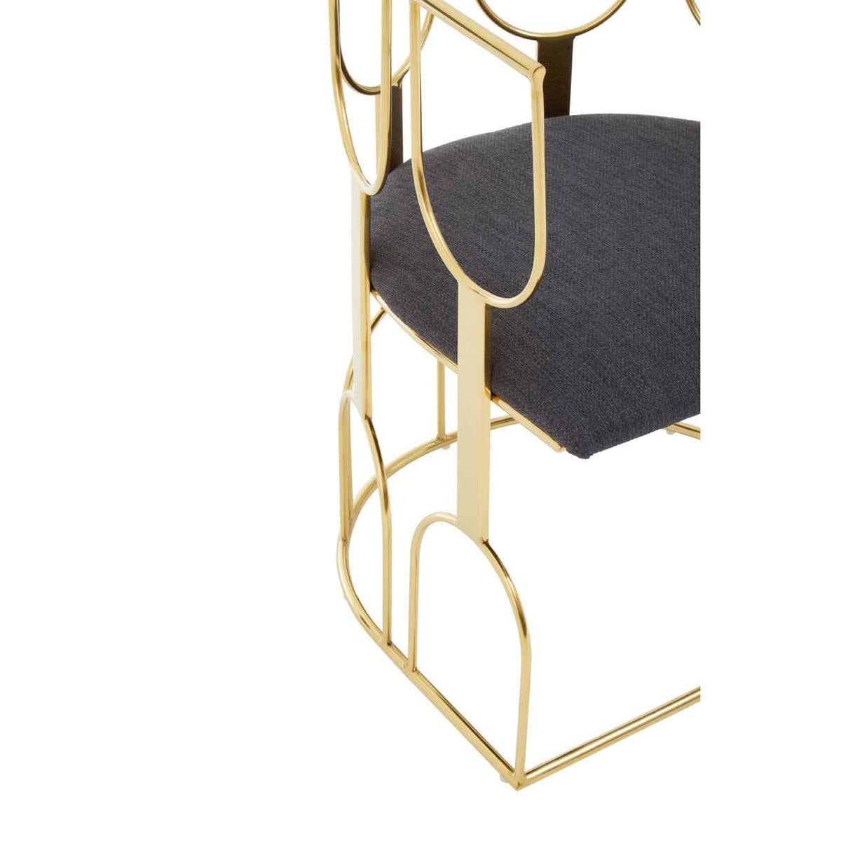 Hamilton Interiors Living Azalea Black Dining Chair with Gold Frame House of Isabella UK