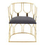Hamilton Interiors Living Azalea Black Dining Chair with Gold Frame House of Isabella UK