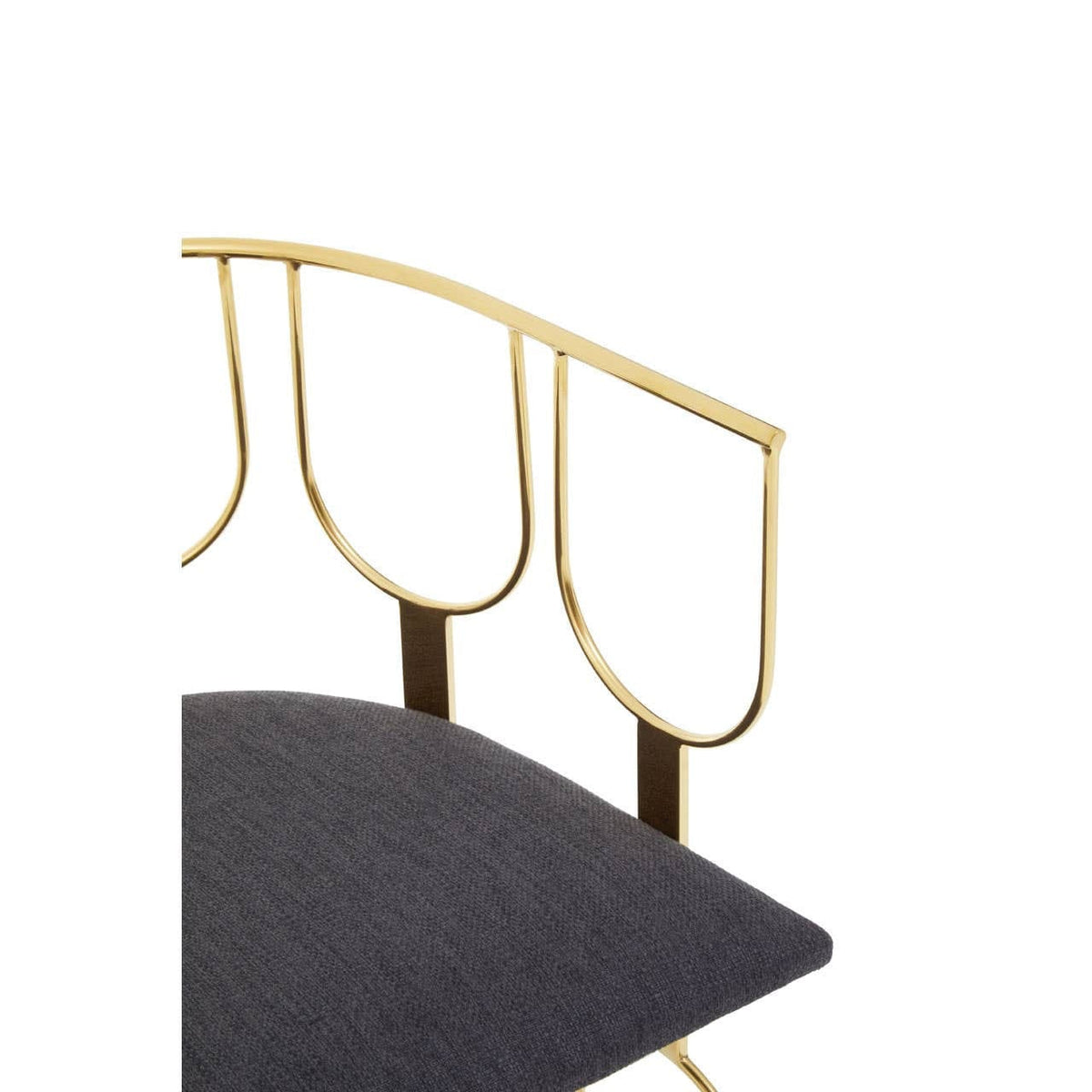 Hamilton Interiors Living Azalea Black Dining Chair with Gold Frame House of Isabella UK