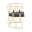 Hamilton Interiors Living Azalea Black Dining Chair with Gold Frame House of Isabella UK