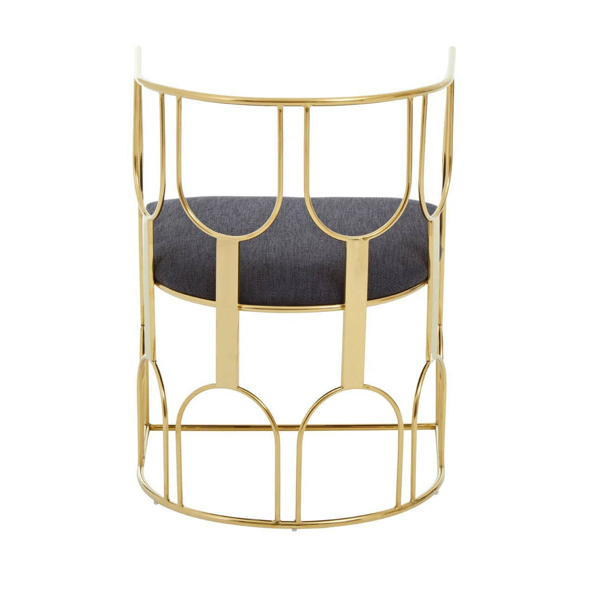 Hamilton Interiors Living Azalea Black Dining Chair with Gold Frame House of Isabella UK