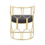 Hamilton Interiors Living Azalea Black Dining Chair with Gold Frame House of Isabella UK