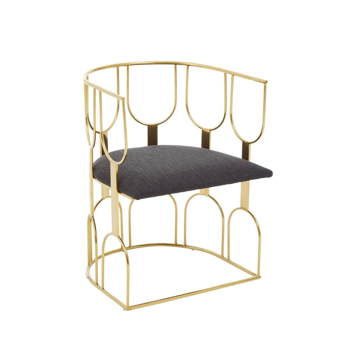Hamilton Interiors Living Azalea Black Dining Chair with Gold Frame House of Isabella UK