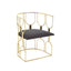 Hamilton Interiors Living Azalea Black Dining Chair with Gold Frame House of Isabella UK