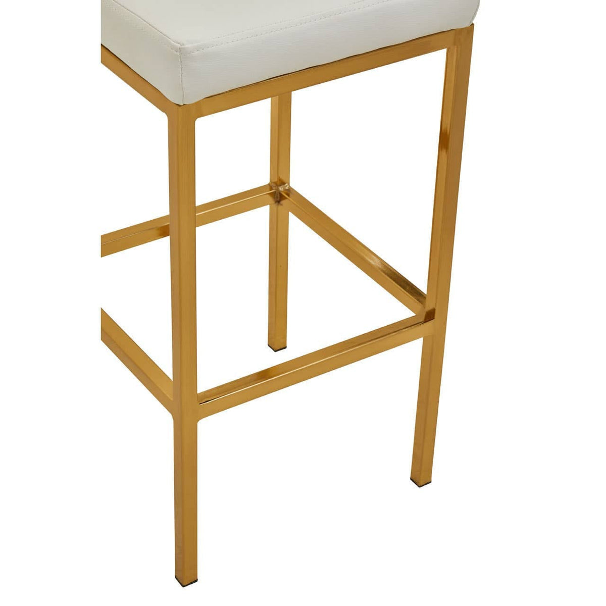 Hamilton Interiors Living Baina White And Gold Finish Bar Chair House of Isabella UK