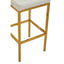 Hamilton Interiors Living Baina White And Gold Finish Bar Chair House of Isabella UK